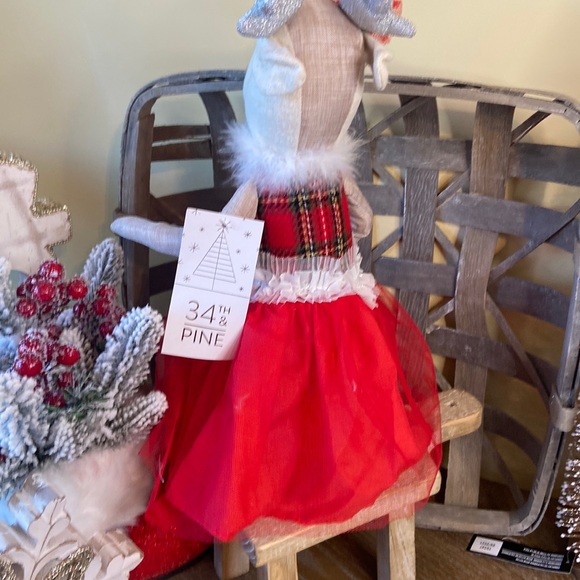 🆕 Vintage Inspired Shabby Chic Christmas Ballerina Reindeer Rag Doll Sitter - Picture 10 of 14